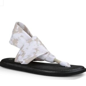 Sanuk Women Sling Yoga 2 Print Flip Flop Sandals shoes sz 10